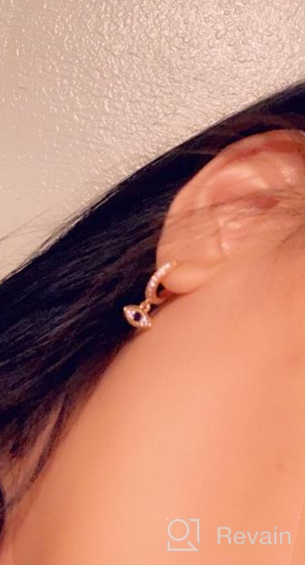 img 1 attached to S925 Sterling Silver Huggie Hoop Earrings With Evil Eye, Lightning Butterfly & Snake Charms - Hypoallergenic Jewelry Gifts For Women review by Freddy Hammonds