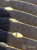 картинка 1 прикреплена к отзыву Grey Chevron Quilt Set - Breathable Cotton Reversible Coverlet, Full/Queen Size, All Season Bedding Layer For Winter By INK+IVY. от Matt Schwartz