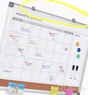 img 1 attached to MAKELLO Large Magnetic Dry Erase Calendar Whiteboard - 4 Month Quarterly Planner For Home, Office & Classroom (36X24 In)” review by Frank Bruton