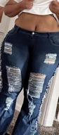 img 1 attached to Women'S Stretchy Distressed Skinny Jeans With Flared Hem review by Mike Maez