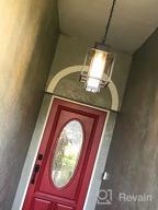 картинка 1 прикреплена к отзыву Белый уличный подвесной светильник Osimir, водонепроницаемый алюминиевый уличный подвесной светильник, 14-дюймовая люстра-беседка для дома в песочно-белой отделке с пузырьковым стеклом, OS-3001 от Bryant Randolph