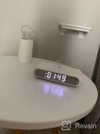 img 1 attached to Mooas Qi Wireless Charging Slim Mirror Desk Clock (White), Compact Digital Alarm Clock With USB Port, Wireless Charger For IPhone 8/8+/XS/XR/11/11Pro, Airpods, Samsung Galaxy S8/S9/S10 review by Marisol Brown