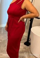 img 1 attached to Elevate Your Style With QegarTop'S Elegant One Shoulder Midi Dresses For Wedding Guests And Parties In 2022 review by Angie Jones