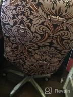 img 1 attached to Floral Office Chair Makeover: WOMACO High Back Chair Cover - Yellow Flower Print, Large review by Casey Narcisse