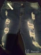 img 1 attached to Womens High Waist Distressed Denim Shorts With Ripped Holes By Olrain review by Aaron Clayton