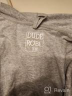 img 1 attached to Stay Cozy and Stylish with the DudeRobe Men's Hooded Robe Shark review by David May