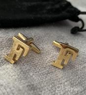 картинка 1 прикреплена к отзыву 👔 HAWSON Initials Cufflinks: Elevate Your Business Attire with Men's Accessories - Cuff Links, Shirt Studs & Tie Clips от Alexander Roberson