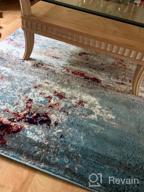 img 1 attached to Distressed Abstract Watercolor Area Rug 5' X 7', Multi-Color, By Rugshop review by Trey Angus