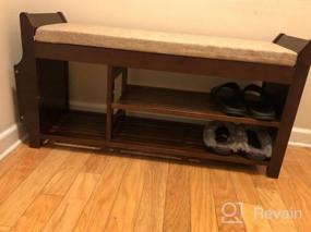 img 8 attached to Organize Your Shoes In Style With Nnewvante Large Bamboo Shoe Bench Rack And Storage Basket - Perfect Entryway, Hallway, Living Room Or Bathroom Storage Solution