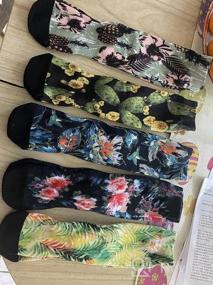 img 5 attached to MEIKAN Men'S Novelty Socks – Soft Crew Socks With Digital Printing, Featuring Funky Patterns In Sets Of 3, 4, 5, Or 6 Pairs