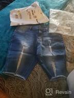 img 1 attached to Stylishly Destroyed: Women'S Mid Rise Ripped Denim Bermuda Shorts From Onlypuff review by Natasha Williams