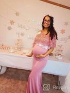 img 1 attached to Stunning Maternity Photography Dress - Molliya Long Maxi With Ruffles, Lace And Off-Shoulder Design review by Jason Nelsen
