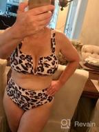 img 1 attached to Womens High Waisted Cheetah Leopard Swimsuits Bikini Sexy Padded Push Up Animal Cow Printed 2 Piece Bathing Suit review by Robert Carlson