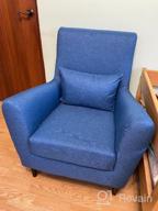 img 2 attached to Armchair Liberty upholstered material: velor Mazerati Blue review by Franciszka Wicher ᠌