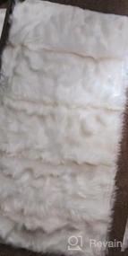img 5 attached to Grey Faux Fur Rug For Bedroom - 4X4 Ft Round Area Rug Fluffy Shaggy Home Decor
