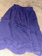 img 1 attached to UNACOO Kids Girls Cotton Tiered Ruffle Maxi Skirt Summer Soft Flowy Long Elastic Waist 3-14 Years review by Laura Bobzien