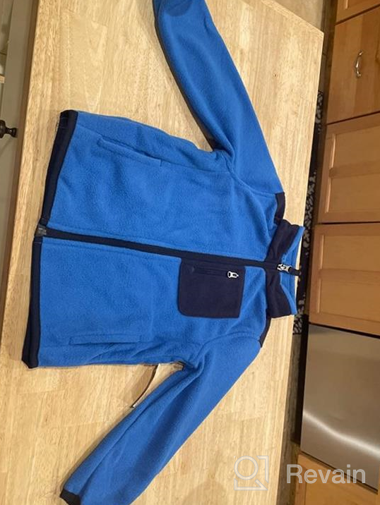 img 1 attached to 🧥 Affordable and Cozy: Amazon Essentials Full Zip Fleece Jacket for Boys' Clothing and Jackets & Coats review by Chris Ledet