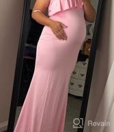 img 1 attached to Stylish Maternity Maxi Dress With Ruffles And Stretchy Fabric - Ideal For Pregnancy Photography Shoots review by Jennifer Davis