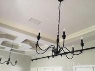 img 1 attached to Rustic Black Chandelier For Farmhouse Style Dining Room And Kitchen Island Lighting review by Stephen Chowdary
