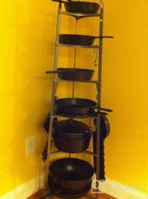 img 7 attached to Hammered Steel 8-Tier Enclume Pot Rack - Free Standing & Unassembled!