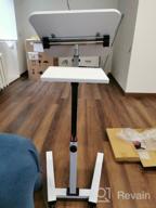 img 3 attached to 🖥️ Tatkraft Like Portable Laptop Desk with Mouse Pad - Adjustable Height, White - Sturdy, Ergonomic, and Rolling Computer Stand review by Aneta Kaska ᠌