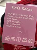 img 1 attached to Winter Warmth for Kids: Children's Wool Solid Color Socks - Thermal Crew Socks 6 Pairs review by Sharon Mitchell