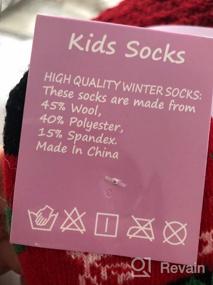 img 6 attached to Winter Warmth for Kids: Children's Wool Solid Color Socks - Thermal Crew Socks 6 Pairs