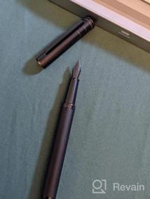 img 8 attached to Перьевая ручка Asvine Blue Forest Fine Nib, классический дизайн с конвертером и металлическим футляром для ручек, серия The Light Of Hope