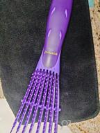 img 1 attached to BESTOOL Detangling Brush: No Pain, Easily Detangle Wet/Dry 3/4Abc Curly, Coily & Kinky Hair (Purple) review by Michael Dixon