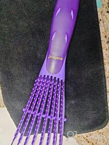 img 7 attached to BESTOOL Detangling Brush: No Pain, Easily Detangle Wet/Dry 3/4Abc Curly, Coily & Kinky Hair (Purple)