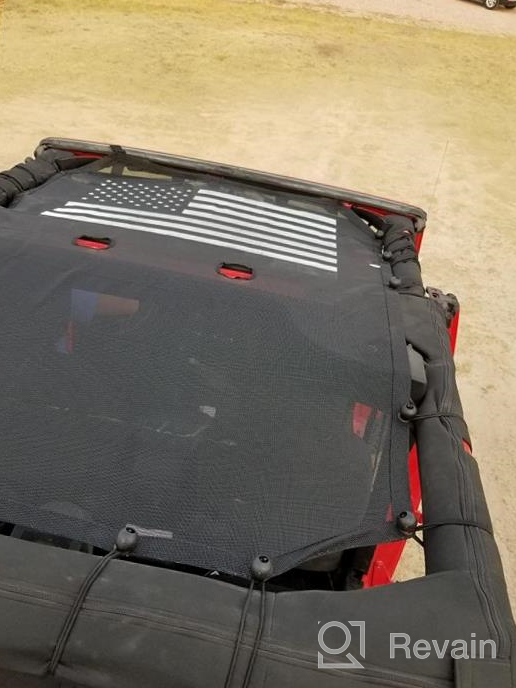 img 1 attached to Plain Black Sunshade Mesh Bikini Top For 2007-2018 Jeep Wrangler JK JKU 4 Door - Voodonala review by Juston Alonso