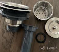 img 1 attached to 🚰 ROVOGO Stainless Steel Kitchen Sink Drain with Removable Deep Basket Strainer and Tailpiece, 3-1/2-inch review by James Ohlrogge