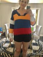 img 1 attached to Women'S V Neck Long Sleeve Ripped Cropped Knit Sweater Jumper Top review by John Hill