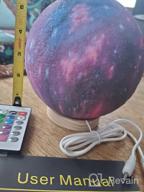 img 1 attached to 3D Galaxy Ball Moon Lamp - 16 Colors Moonlight Globe Luna Night Light With Stand Remote & Touch Control Night Light Bedroom Decor For Kids Girls Boys Women Gifts (Moon-2) review by John Frazier