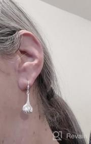 img 6 attached to Stylish LeCalla Sterling Silver Tear-Drop Dangle Leverback Earrings: A Must-have for Women and Girls!