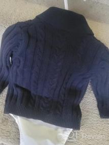 img 5 attached to Feidoog Baby Boy Cardigan Вязаный крючком свитер - V-образный вырез, вязаный пуловер с пуговицами - Идеально подходит для малышей