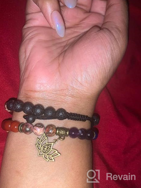 img 1 attached to Chakra Bead Bracelets For Women - 8Mm 7 Chakra Healing Bracelet With Real Stones Anxiety Meditation Yoga Gemstone Jewelry review by Tricia Grundmeier