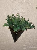img 1 attached to 2-Set Geometric Ceramic Hanging Planters - Perfect Wall Decor For Succulents! review by Lakshmi Pennington