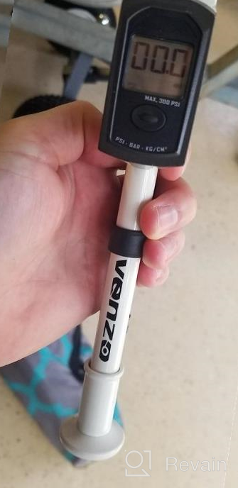 img 1 attached to Venzo High Pressure Shock Pump - 300 PSI Max W/ Digital Gauge For MTB Fork & Rear Air Suspension | Portable Mini Pump review by Jyothish Pillai