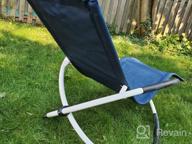 картинка 1 прикреплена к отзыву Vivere ORBL1-TT Outdoor Rocking Chair, True Turquoise Orbital Lounger от Bryan Sperling