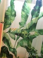 img 1 attached to LIVILAN Tropical Shower Curtain, Green Shower Curtain, Plant Shower Curtain, Leaf Shower Curtain, Botanical Shower Curtain Set With 12 Hooks, 72X84 Inches, Jungle Bathroom Decor review by Terry Myers