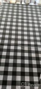 img 6 attached to Sancua Checkered Vinyl Rectangle Tablecloth - 52 X 70 Inch - 100% Waterproof Oil Spill Proof PVC Table Cloth, Wipe Clean Table Cover Dining Table, Buffet Party And Camping, Orange And Black