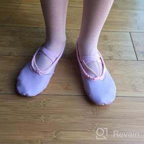 img 5 attached to Nexete Split-Sole Leather Ballet Dance Shoes for Toddler Girls and Boys - Slipper Flats for Kids
