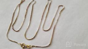 img 6 attached to Ожерелье-цепочка из стерлингового серебра и трехцветного золота для женщин (0,8 мм, 1,0 мм, 1,3 мм или 1,4 мм - размеры от 14 до 30 дюймов в длину)