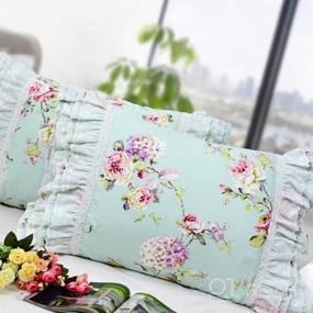 img 5 attached to Vintage Rose Floral King Size Bedding Set With Premium Cotton And Chic Off-White Design - 4-Piece Collection Including Fitted Sheet And Pillowcases