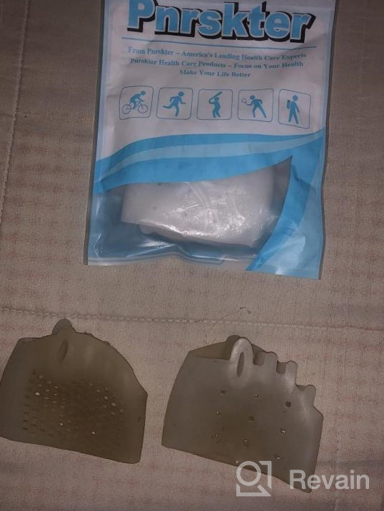 img 1 attached to 4 PCS Metatarsal Pads & Toe Separator - New Material, Breathable & Soft Gel For Diabetic Feet, Blisters And Forefoot Pain (White) review by Craig Kimball