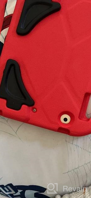 img 1 attached to Shockproof IPad Mini 1 2 3 Kids Case With Built-In Screen Protector And Lightweight Handle Stand - Rose review by Todd Raynie