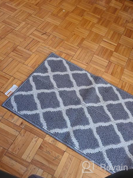 img 1 attached to SHACOS Long Door Mats Indoor 20"X59" Washable Front Door Mat Non Slip Water Absorbent Entryway Rug Doormat Indoor Entrance Floor Mat Runner For Home Garage Kitchen Laundry, Brown review by Eric Currie