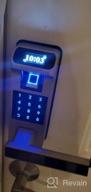 img 1 attached to Aged Bronze Smart Door Lock With Touchscreen Keypad, Fingerprint And Keyless Entry - 5 In 1 Reversible Handle Electronic Digital Lock review by Jeff Kern