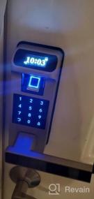 img 5 attached to Aged Bronze Smart Door Lock With Touchscreen Keypad, Fingerprint And Keyless Entry - 5 In 1 Reversible Handle Electronic Digital Lock